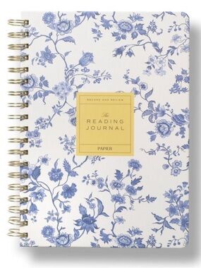 PAPIER NWT PAPIER150pg Reading Journal 9.84" Spiral Floral Text Block Hard Cover